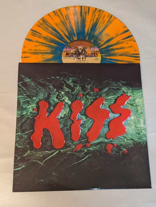 KISS PAUL STANLEY signed Debut Marble Swirl vinyl LP Autograph – KISS Haven