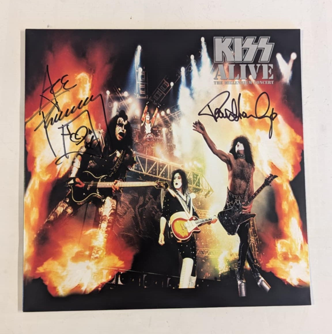 KISS PAUL STANLEY and ACE FREHLEY Signed ALIVE MILLENNIUM CONCERT LP