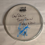 9-16-2012 MANSFIELD/BOSTON Eric Singer Stage-used signed drum heads KISS