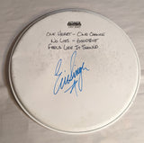 8-18-2012 AUBURN WA Eric Singer Stage-used signed drum heads KISS