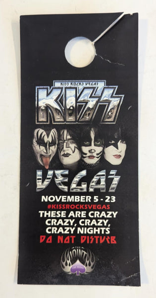 KISS Eric Singer Owned ROCKS VEGAS DO NOT DISTURB Door Hanger from Personal Collection