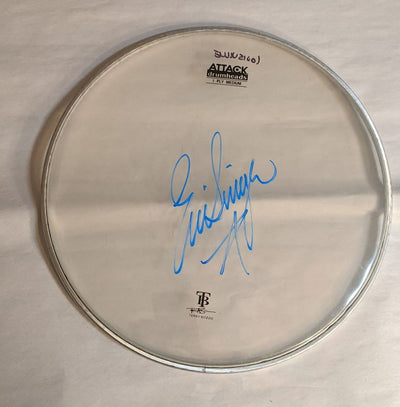 8-1-2012 LOUISVILLE Eric Singer Stage-used signed drum heads KISS