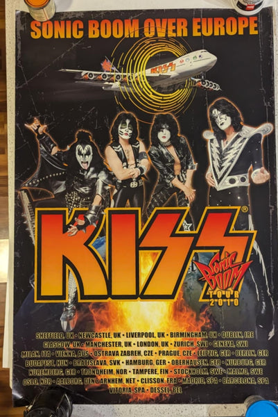 KISS Eric Singer Personally Owned Sonic Boom Over Europe Tour Poster