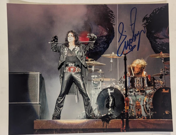 KISS Eric Singer Owned and Signed ALICE COOPER Photo from Personal Collection