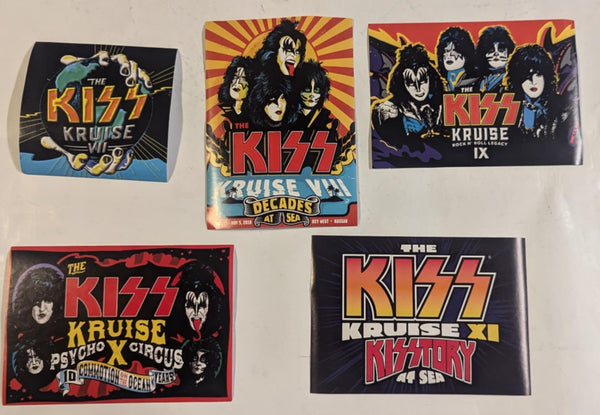 KISS Eric Singer Owned KISS KRUISE Lot Of 5 Unused Merch Head Stickers Personal Collection