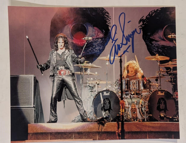 KISS Eric Singer Owned and Signed ALICE COOPER Photo from Personal Collection #2