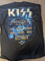 KISS Eric Singer Owned MONSTER AUSTRALIA 2013  T-SHIRT New Unused  Personal Collection Large