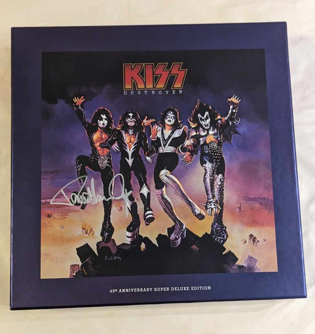 KISS PAUL STANLEY signed DESTROYER 45th  BOX SET Cover Autograph