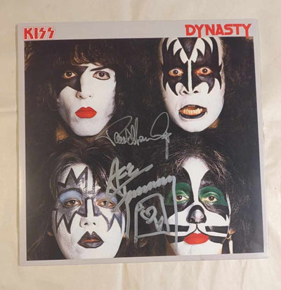 KISS PAUL STANLEY and ACE FREHLEY signed DYNASTY LP