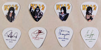 KISS 2023 End of the Road Tour GOLD LOGO w COLORED SIGNATURES INDIVIDUAL PICTURES Guitar Picks