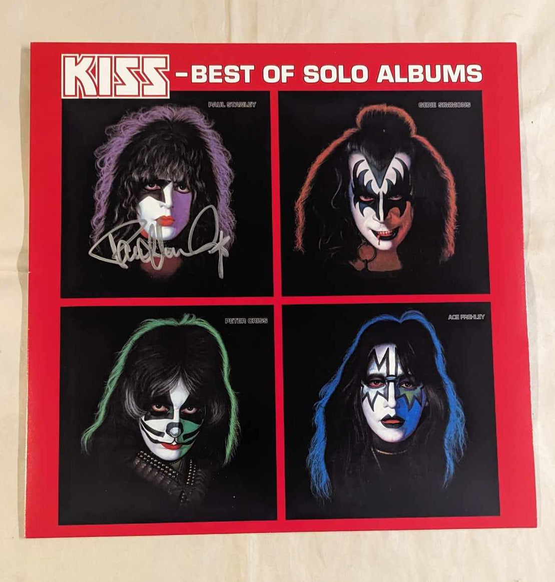 KISS PAUL STANLEY Signed BEST OF SOLO ALBUMS  GERMAN LP