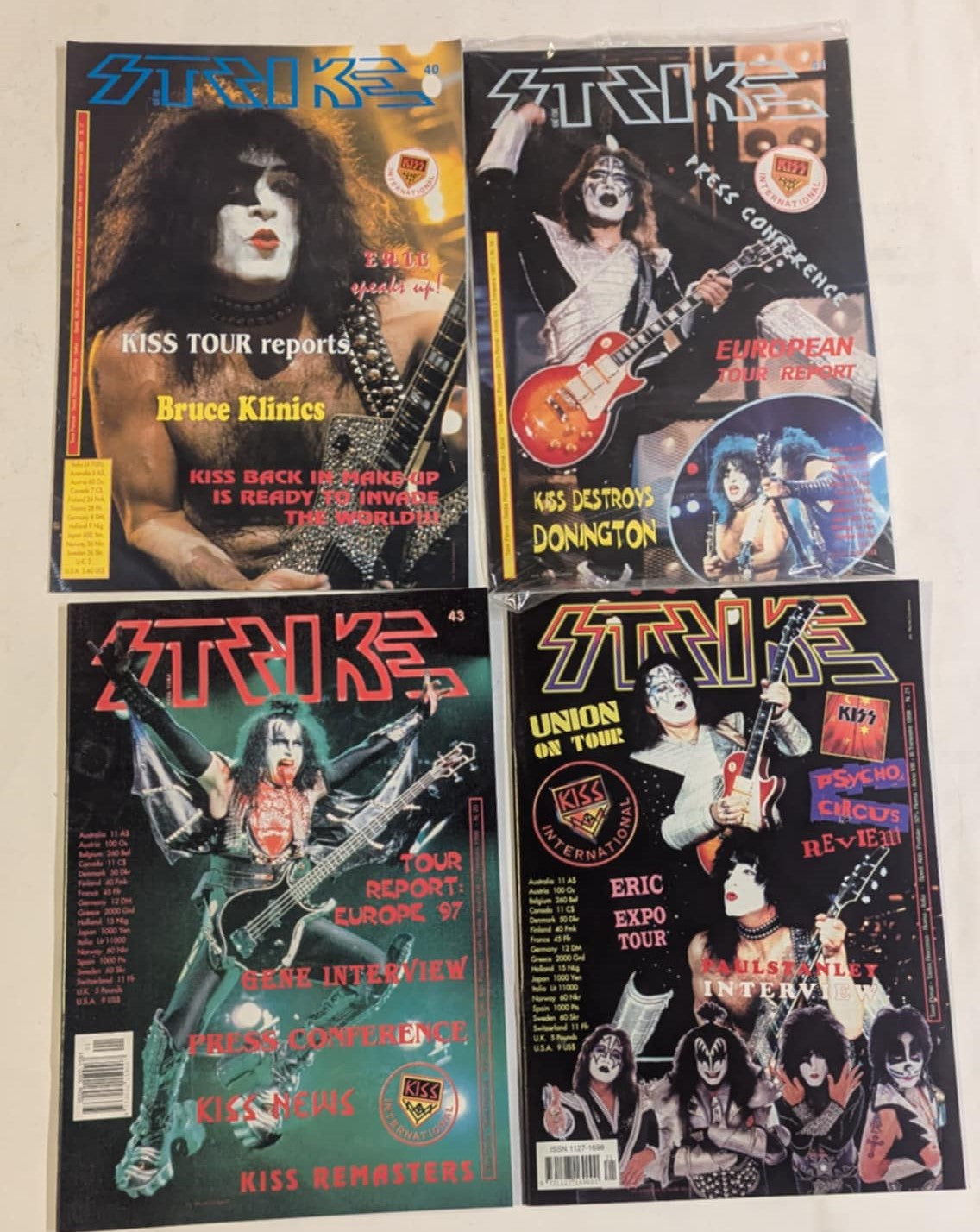 Lot of 16 KISS Strike Magazines 1990-2000s