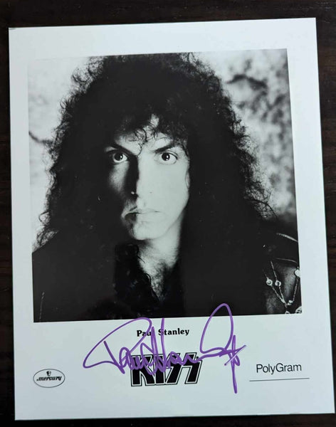 KISS PAUL STANLEY signed KISS 8 x 10 Photo VINTAGE 80s #1