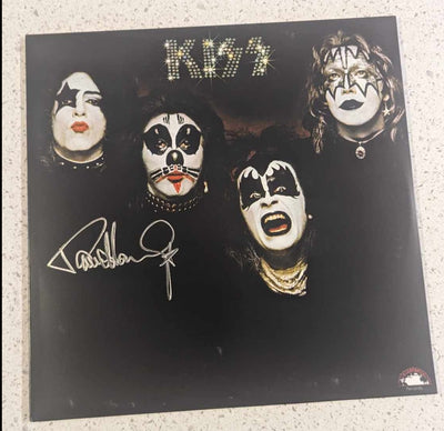 PAUL STANLEY signed KISS Debut 1st LP Silver Signature