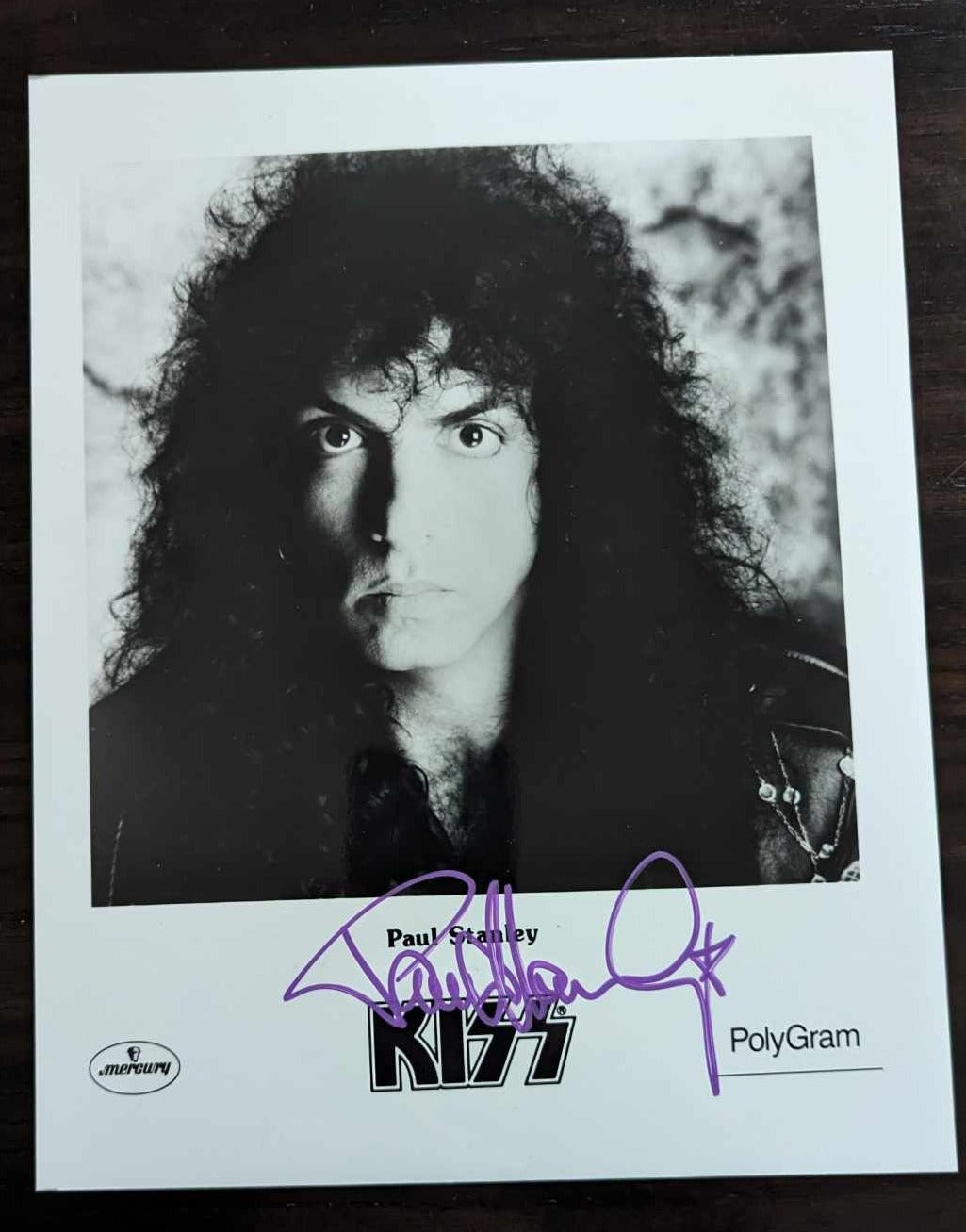 KISS PAUL STANLEY signed KISS 8 x 10 Photo VINTAGE 80s #2