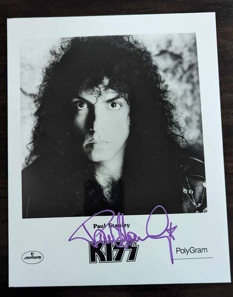 KISS PAUL STANLEY signed KISS 8 x 10 Photo VINTAGE 80s #2