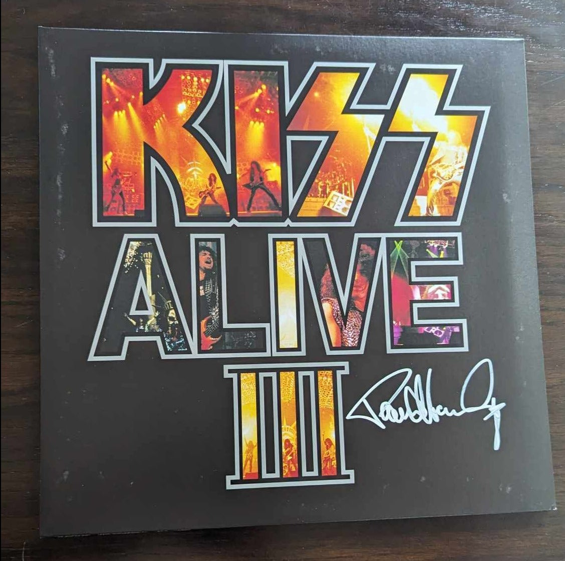 KISSONLINE KISS PAUL STANLEY signed ALIVE III KOL EX Colored Vinyl