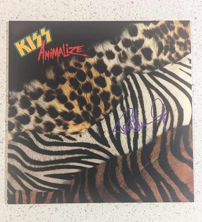 KISS PAUL STANLEY signed ANIMALIZE LP Purple Signature Autograph