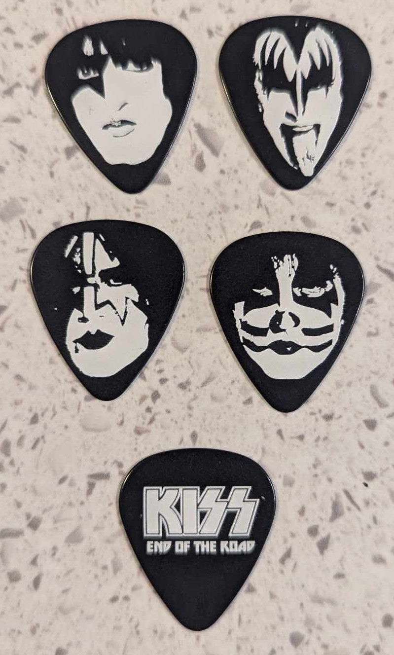 KISS END OF THE ROAD Australia VIP GUITAR PICK SET New