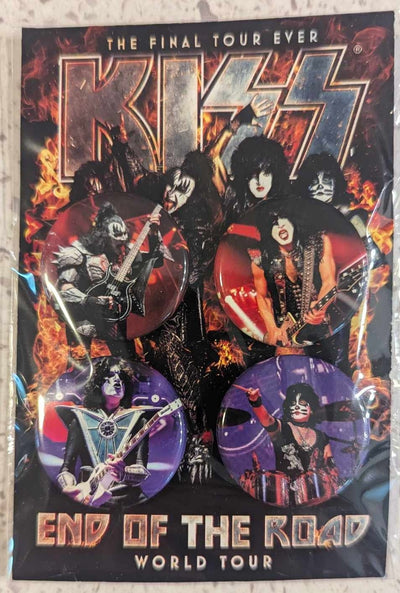 KISS END OF THE ROAD Australia VIP BUTTON SET New