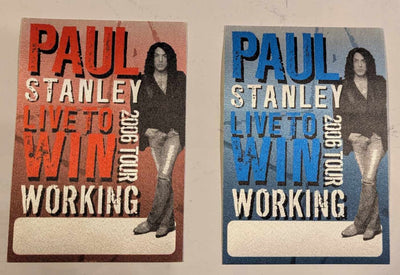 KISS PAUL STANLEY LIVE TO WIN Tour Set of 2 Unused BACKSTAGE PASSES