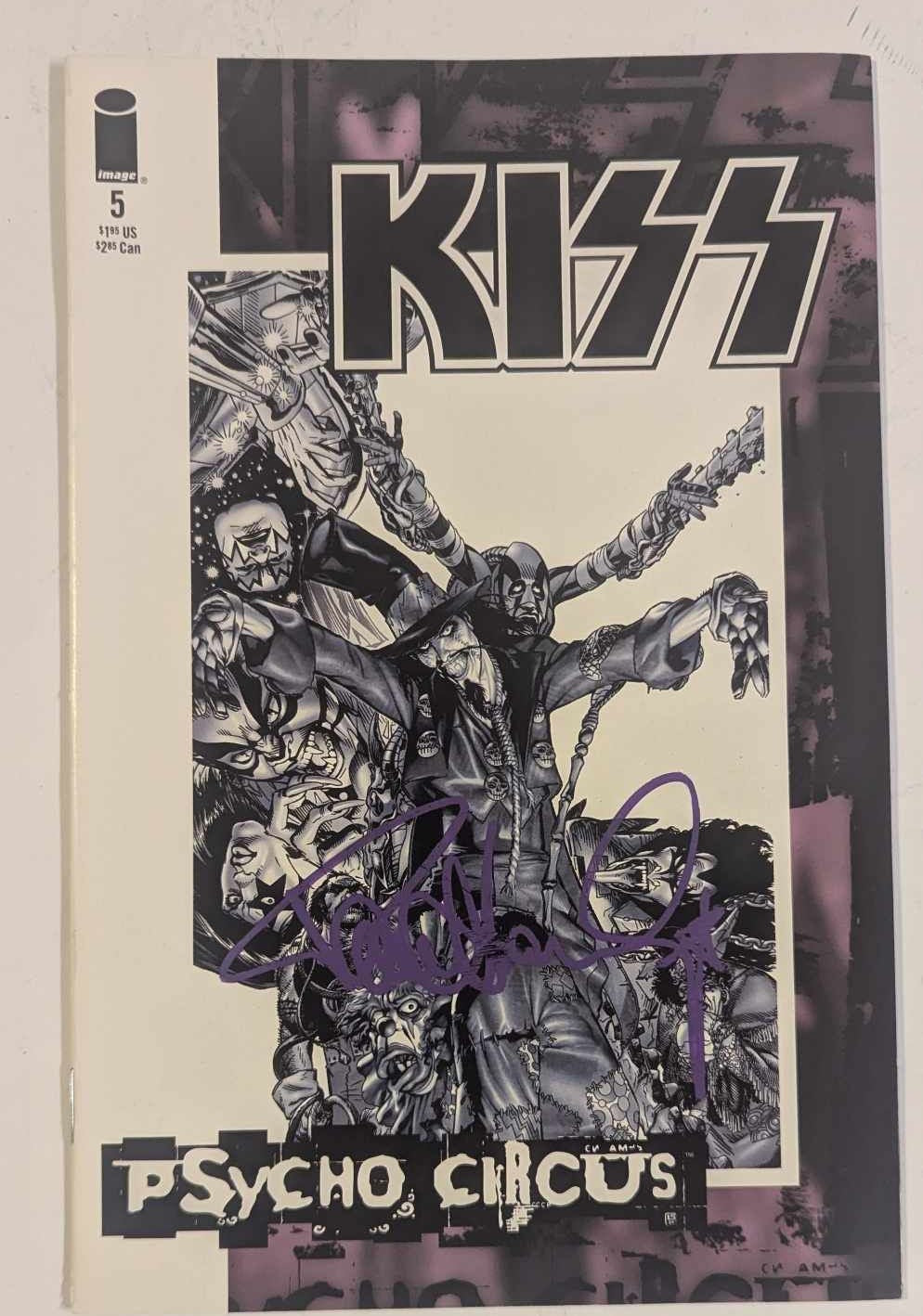 KISS PAUL STANLEY Signed PSYCHO CIRCUS #5 COMIC Autograph