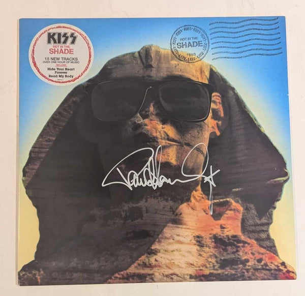 KISS HOT IN THE SHADE PROMO LP vinyl signed by PAUL STANLEY Promotional Copy