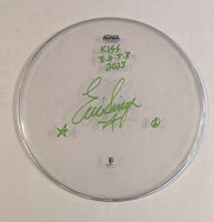 Eric Singer 2023 EOTR Stage-Used and Signed EOTR 16" DRUMHEAD KISS