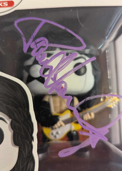 KISS PAUL STANLEY  signed FUNKO POP Purple Paint Pen Signature Autograph SCRATCH AND DENT