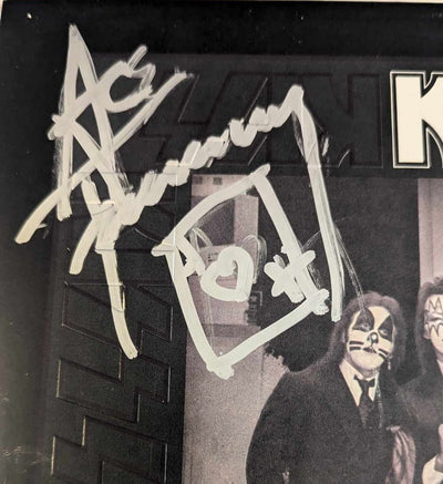 KISS PAUL STANLEY and ACE FREHLEY signed DRESSED TO KILL LP SCRATCH AND DENT