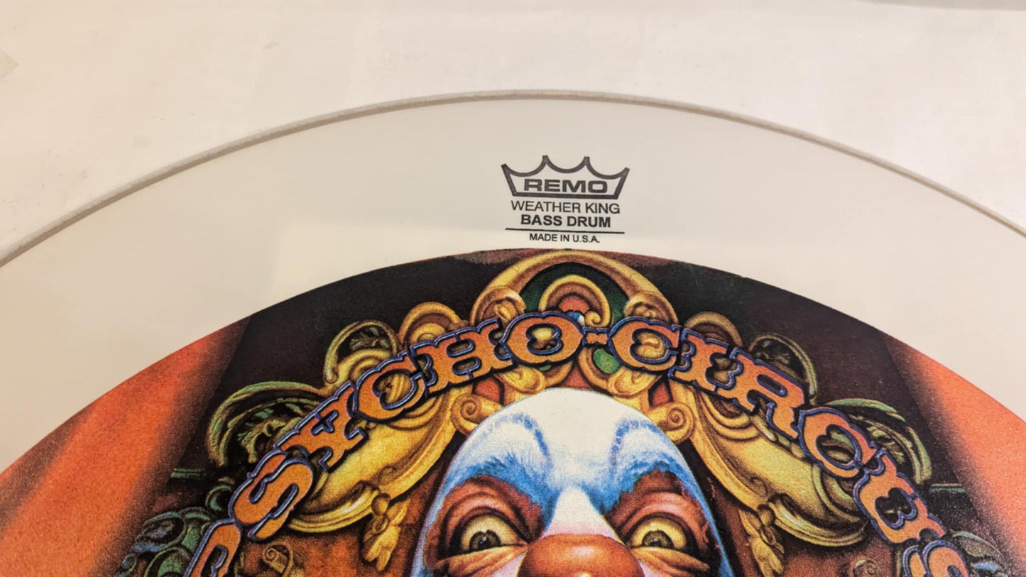 PSYCHO CIRCUS Bass Drum Head Signed by PAUL STANLEY