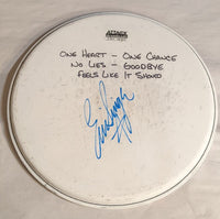 7-25-2012 CHARLOTTE Eric Singer Stage-used signed drum heads KISS