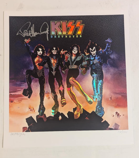 KISSONLINE KISS PAUL STANLEY  Signed DESTROYER LITHO POSTER KOL EX Autograph