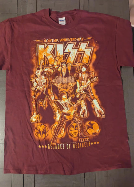 KISS Eric Singer Owned 40 YEAR ANNIVERSARY TOUR T-SHIRT New Unused  Personal Collection Medium