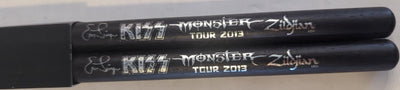 Eric Singer KISS MONSTER TOUR 2013 Signed set of 2 Drumsticks Eric Singer KISS Personal Collection