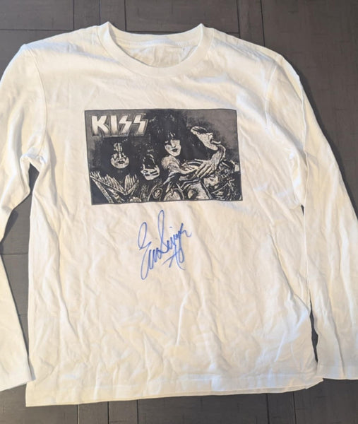 KISS Eric Singer Owned and Signed KISS Japan Long Sleeve SHIRT New Unused  Personal Collection Medium