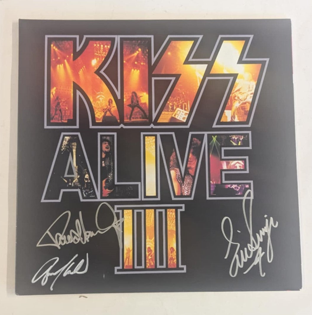 KISS ALIVE III Signed by PAUL STANLEY BRUCE KULICK and ERIC SINGER