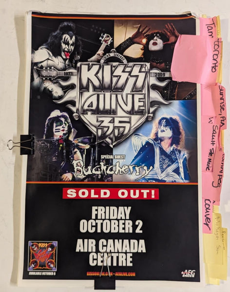 KISS Eric Singer Personally Owned Complete Set of 94 ALIVE 35 Promo Tour Posters Gift From Promoter