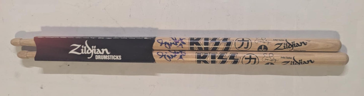 Eric Singer KISS 2017-2018 Tour Signed set of 2 Eric Singer KISS Personal Collection