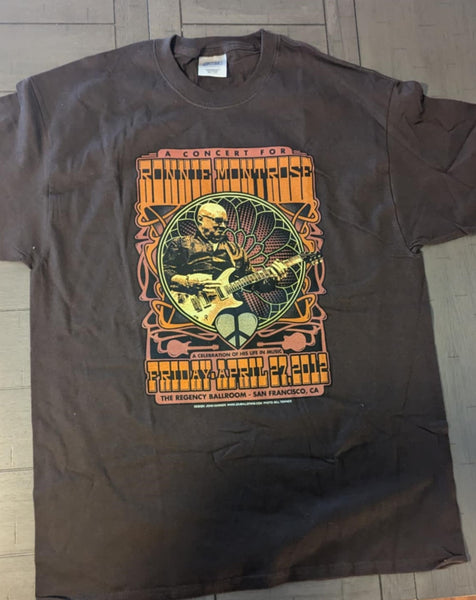 KISS Eric Singer Owned RONNIE MONTROSE Celebration Concert 2012   T-SHIRT New Unused  Personal Collection Large