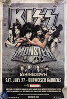 KISS Eric Singer Personally Owned 7-27-2013 LONDON ONTARIO w Shinedown The Tour Poster Flyer