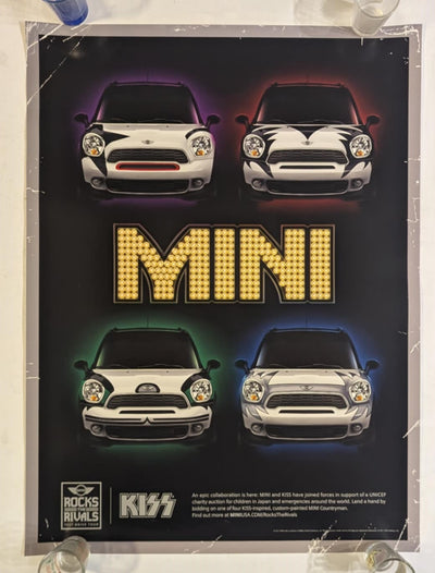 KISS Eric Singer Personally Owned KISS Mini Cooper Promo Poster