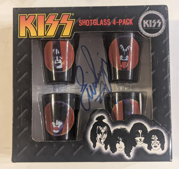 KISS Eric Singer Signed Set of Shot Glasses New Sealed Personal Collection