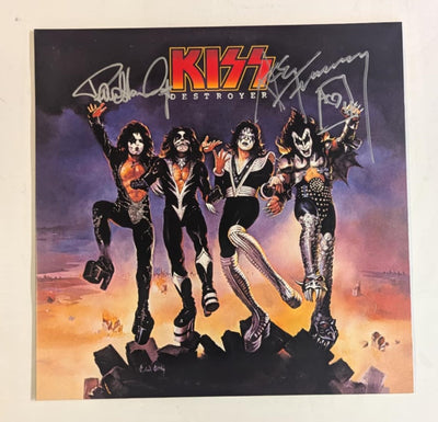 KISS PAUL STANLEY and ACE FREHLEY signed DESTROYER LP