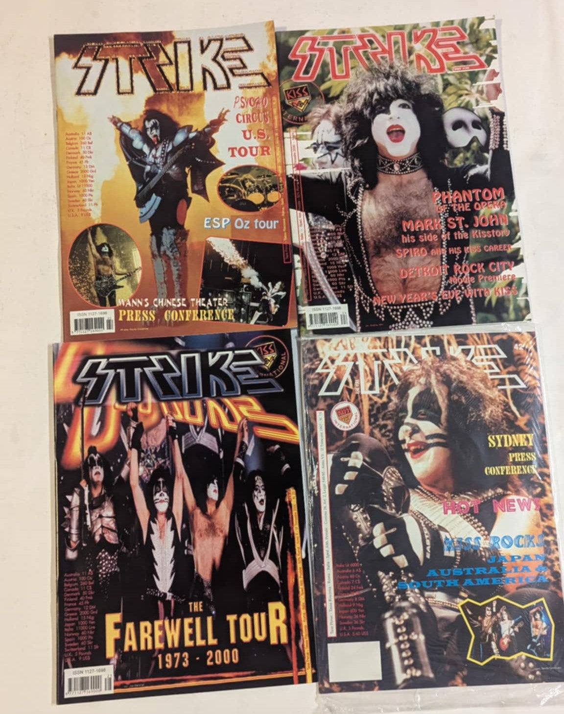 Lot of 16 KISS Strike Magazines 1990-2000s