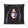 KISS SET OF 4 SOLO LP 4'x4'  Cloth Flags KOL EX