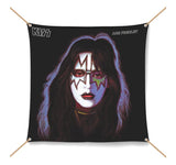 KISS SET OF 4 SOLO LP 4'x4'  Cloth Flags KOL EX