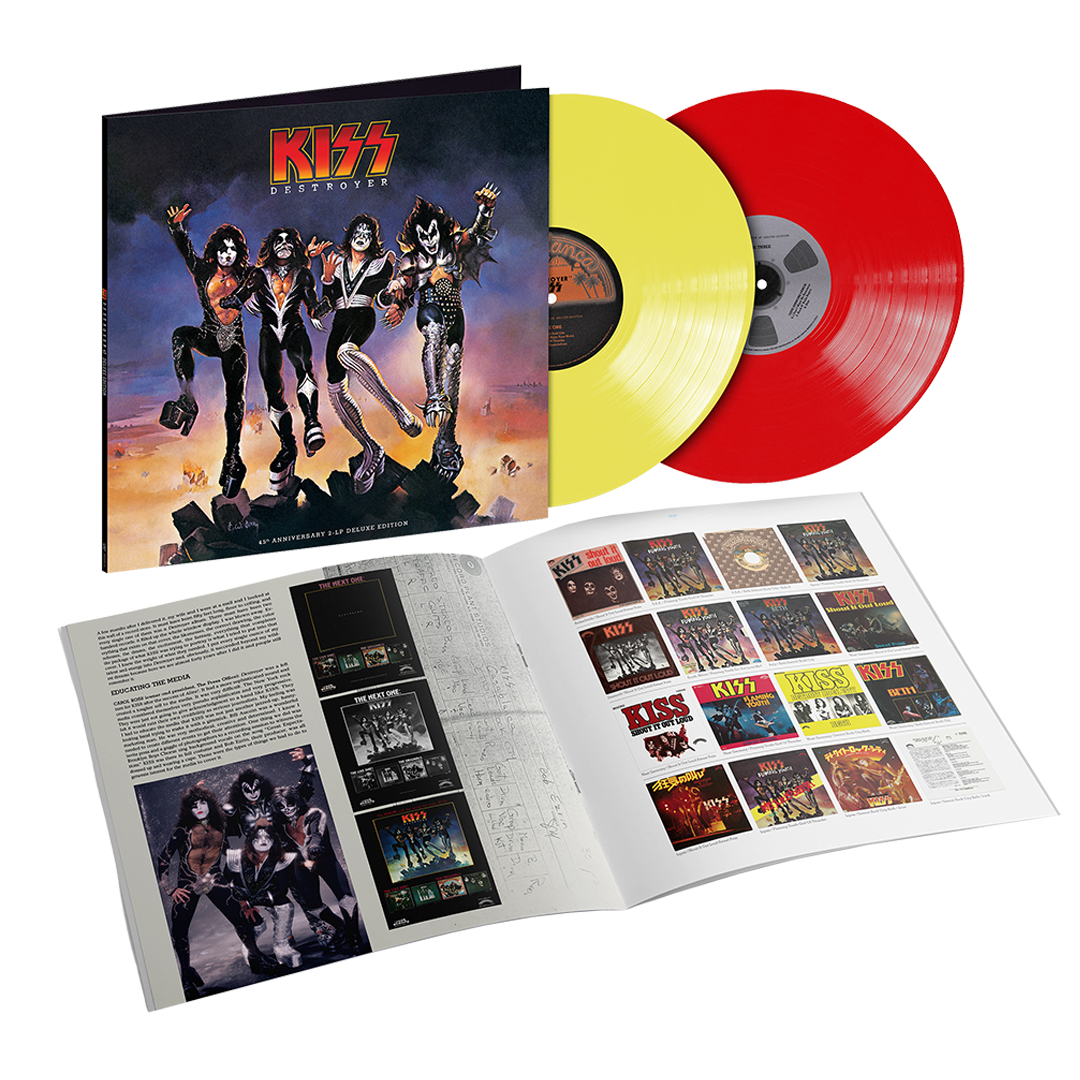 KISS PAUL STANLEY and ACE FREHLEY Signed DESTROYER 45th colored vinyl LP