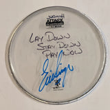 9-21-2012 HOLMDEL NJ  Eric Singer Stage-used signed drum heads KISS