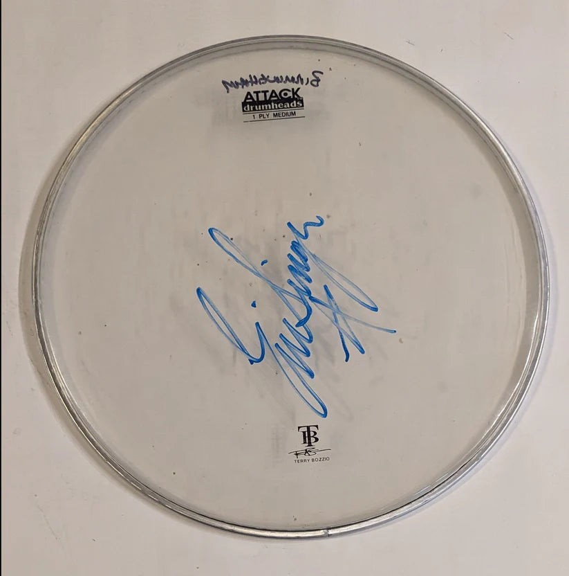 7-31-2012 PELHAM/BIRMINGHAM AL  Eric Singer Stage-used signed drum heads KISS